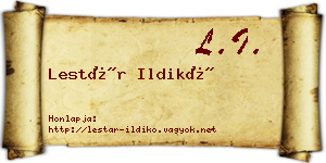 Lestár Ildikó névjegykártya