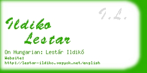 ildiko lestar business card